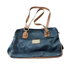 Valentina Black and Brown Shoulder Bag